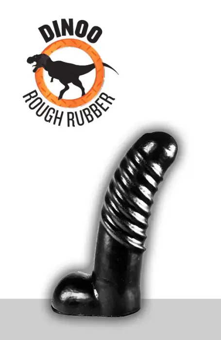 Guanlong rievots dildo – 20 cm (8″) – Caurspīdīgs