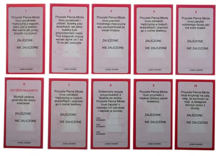 Gry-Karty na Wieczór Panieński z Zadaniami Foto 3