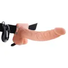 Fetish Fantasy реалистичный полый вибрирующий страпон дилдо – 24 cm (9.5″) – Черный — Фото 2