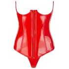 Black Level Red Vinyl Corset with Open Cups and String – M — Photo 7