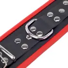 Red Leather фиксаторы для запястий красно-чёрные регулируемые 25 см — Фото 4