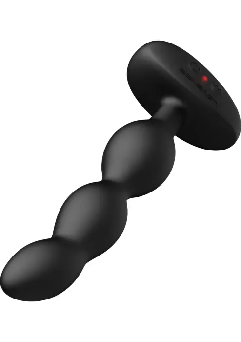 Ridge rotējošas vibrējošas anālo bumbiņu ķēde – 15 cm – Melns Foto 7