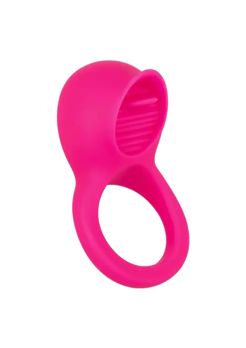 Vibrating Cock Ring with Teasing Tongue – Pink