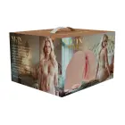 Bodyforms Rina Brooks – vibrējoša intīmā mašīna ar divām ievadām – miesas krāsā – 2,4 kg — Foto 2