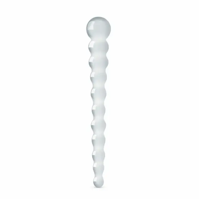 Glas No. 20 lodīšu stikla dildo – 18 cm (7″) – caurspīdīgs
