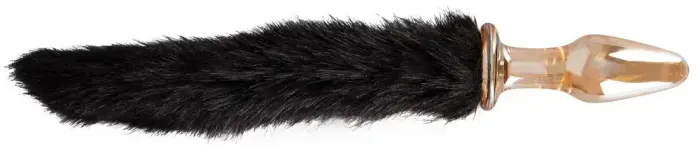 Stiklinis kištukas su uodega – 12 cm (4.7″) – Skaidrus Photo