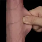 LoveToy Vibrating Sliding Skin Pro II – двухслойный реалистичный силиконовый дилдо с вибрацией – 22,9 cm (9'') — Фото 14