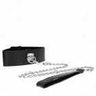KINK Basic Model Collar with Leash 65cm – Adjustable Black Leather Set — Photo 1
