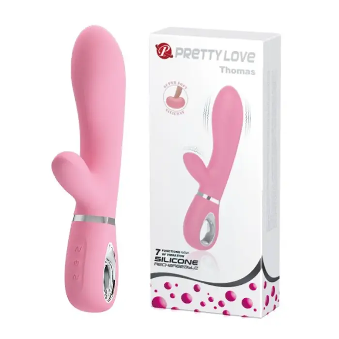 PRETTY LOVE Thomas кролик-вибратор для точки G – 18 см (7″) – розовый