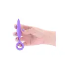 INYA Slide – tapered silicone anal plug with finger ring – purple – 12.7 cm — Photo 3