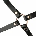 Rosy Gold Body Harness Black – Adjustable Faux Leather Accessory — Photo 5