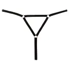 Cottelli LINGERIE String S-L Black Adjustable Rhinestone Detail — Foto 7