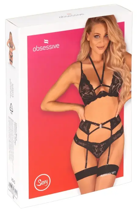 Obsessive Alessya 3-piece lingerie set – XS/S
