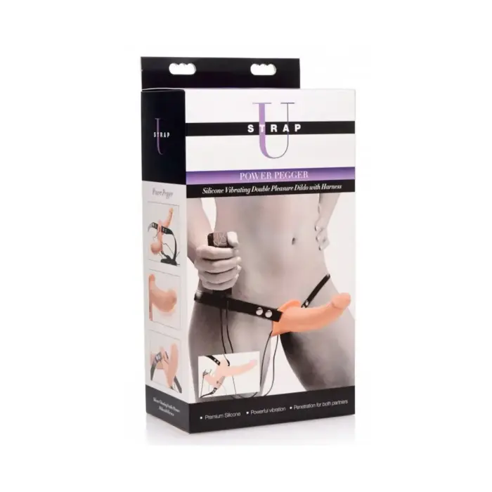 Supreme Pleasure Vibrating Strap-On Dildo – 26 cm – Skin