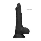 Realistiškas dildo su sėklidėmis – 17 cm (7″) – Juodas — Nuotrauka 5