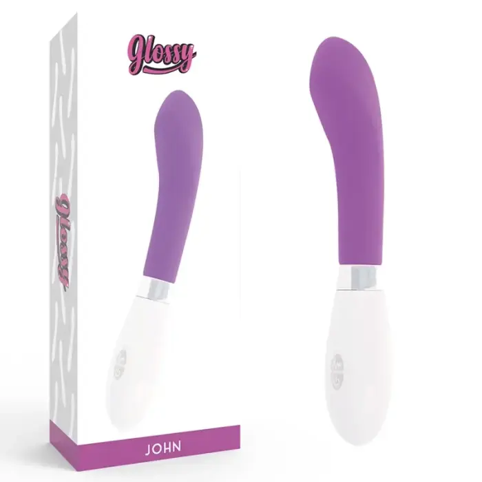 Вибратор Glossy John – 12 см – фиолетовый