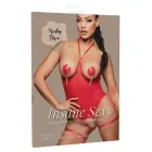 Risque Cupless & Crotchless Bodysuit – Red – One size — Photo 6