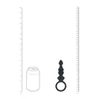 LEVELZ Ribbed Silicone Anal Probe with Loop – Black — Photo 4