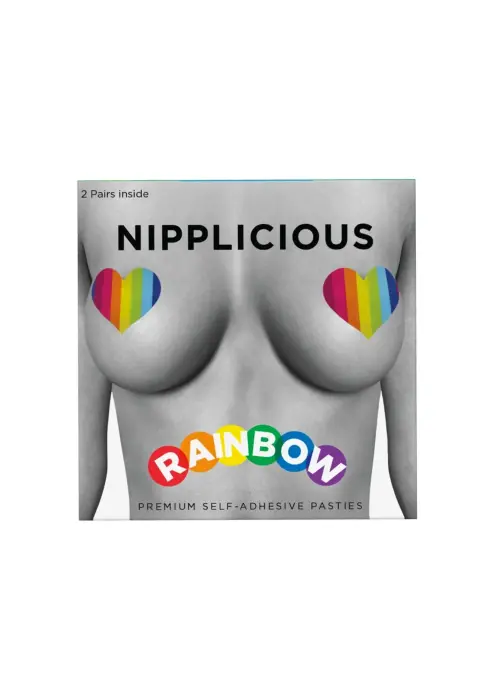 Nipplicious Varavīksnes krāsas krūšu galu uzlīmes Foto 2
