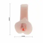 BAILE Ultra Realistic Vibrating Intimate Machine silikona divu ieeju masturbators – miesas krāsa — Foto 4