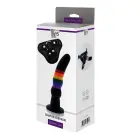 COLOURFUL LOVE strap-on dildo – 17 cm (6.7″) – Daudzkrāsains — Foto 1