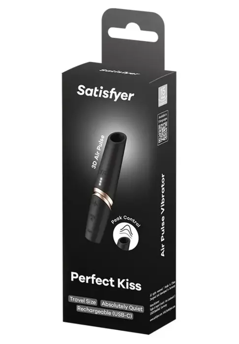 Satisfyer Perfect Kiss воздушно-импульсный клиторальный стимулятор в форме помады – розовый