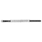 Leather Collar with Three Chains – Black — Photo 8