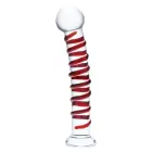Glas Mr. Swirly stikla dildo – 25.5 cm (10″) – caurspīdīgs — Foto 1