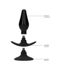 Interchangeable Rounded Butt Plug Set – L – 11 cm (4.33″) – Black — Photo 6