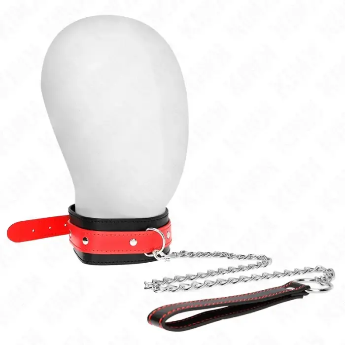 KINK Adjustable Red Collar Necklace 65 cm – Vegan Leather