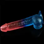 Dazzle Studs reālistisks dildo ar piesūcekni – 23 cm (9″) – Daudzkrāsains — Foto 4