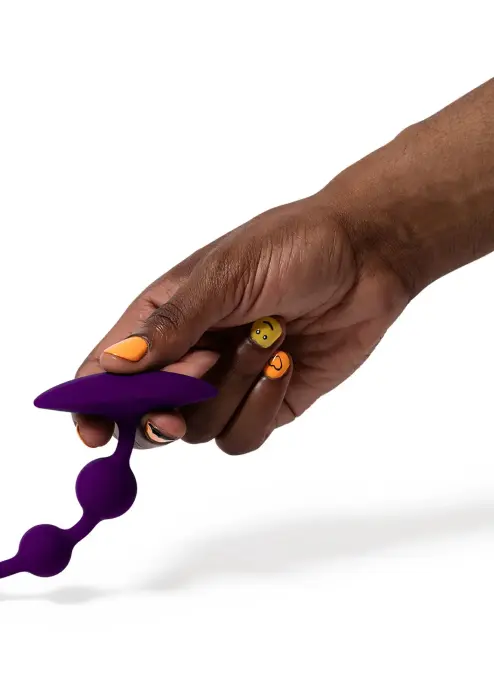 ROMP Amp – mažas analinių karoliukų grandinėlė – 12 cm (4.7″) – Violetinė Photo