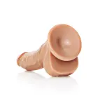 Izliekts reālistisks dildo ar sēkliniekiem un piesūcekni – 20.5 cm (8″) — Foto 4