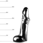 Agili rievots dildo – 22 cm (8.7″) – Caurspīdīgs — Foto 3