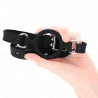KINK silikoninis O formos žiedo 5 cm reguliuojamas antkramtis – juodas, 56 cm dirželis — Nuotrauka 3