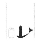Vibrējošs un kustīgs silikona prostatas masieris ar Tri O erekcijas gredzenu – 15 cm – Melns — Foto 7