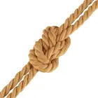 Rebellion Reign Natural Knot Bondage Rope – bondažo virvė – kanapės/poliesteris – ciberžolė – 10 m — Nuotrauka 7