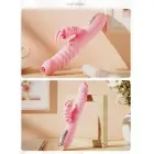 Hannah truša vibrators ar mēles stimulatoru – 18 cm (7″) – rozā — Foto 13