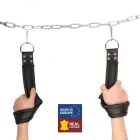 Red Leather esmaklassilised nahast riputuskäerauad – mustad — Foto 1