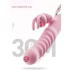 Hannah truša vibrators ar mēles stimulatoru – 18 cm (7″) – rozā — Foto 11