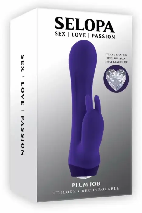 SELOPA PLUM JOB кролик-вибратор – 13.5 см (5.33″) – фиолетовый