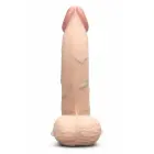 b-Vibe SlipSkin 8" Curved – slėgiui reaguojančio silikono dildo su siurbtuku – kreminis – 20,3 cm — Nuotrauka 4