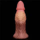 Love Toy Реалистичный двухслойный силиконовый дилдо с присоской – 18 см (7″) – Телесный — Фото 4