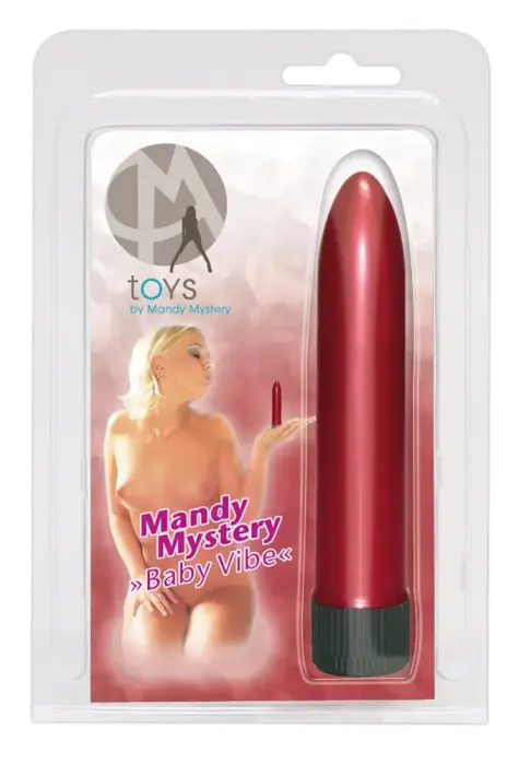 Mandy's Baby Vibe vibratorius – 13 cm (5″) – raudonas