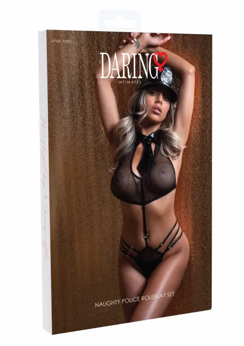 Naughty Police Roleplay Set – Black – S/M Photo