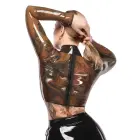 Latex Crop Top with Metal Ring – Transparent – S — Photo 6