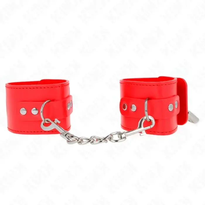 KINK регулируемые красные фиксаторы для запястий с замочком 16-23см x 5.5см
