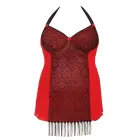 Dharma L+ (Комплект бэбидолл и стринги) – красная сетка и чёрное кружево – L Фото num