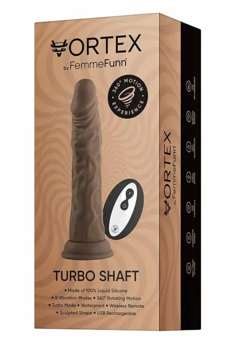 Вибратор FemmeFunn Wireless Turbo Shaft – 21.6 см (8.5″) – коричневый