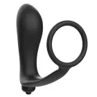 Addicted Toys вибрирующая анальная пробка и стимулирующее кольцо – 15 cm – Черный — Фото 2